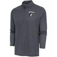 Men's Antigua  Heather Charcoal Northeastern Huskies Epic Quarter-Zip Top
