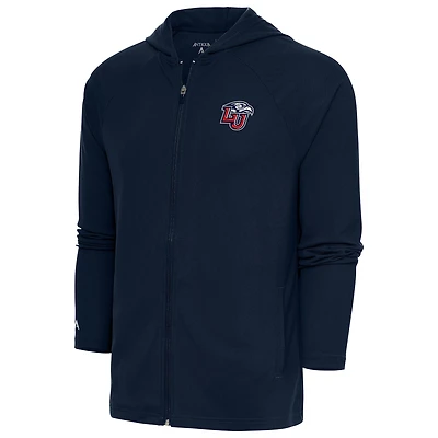 Men's Antigua  Navy Liberty Flames Legacy Full-Zip Hoodie