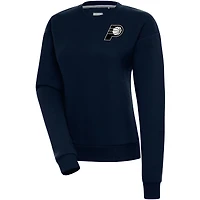 Women's Antigua  Navy Indiana Pacers Brushed Metallic Victory Pullover Sweatshirt