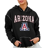 Women's Gameday Couture  Black Arizona Wildcats Studded Pullover Hoodie