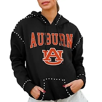 Women's Gameday Couture  Black Auburn Tigers Studded Pullover Hoodie