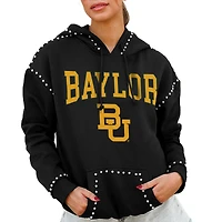 Women's Gameday Couture  Black Baylor Bears Studded Pullover Hoodie