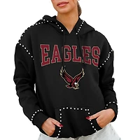 Women's Gameday Couture  Black Boston College Eagles Studded Pullover Hoodie