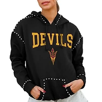 Women's Gameday Couture  Black Arizona State Sun Devils Studded Pullover Hoodie