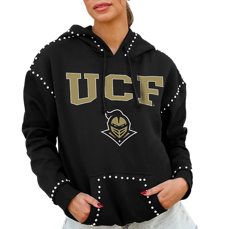 Women's Gameday Couture  Black UCF Knights Studded Pullover Hoodie