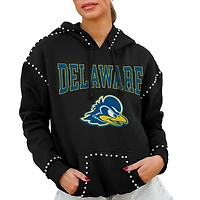Women's Gameday Couture  Black Delaware Fightin' Blue Hens Studded Pullover Hoodie