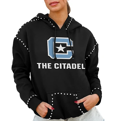 Women's Gameday Couture Black Citadel Bulldogs Studded Pullover Hoodie