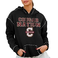 Women's Gameday Couture  Black Charleston Cougars Studded Pullover Hoodie