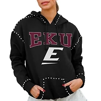 Women's Gameday Couture  Black Eastern Kentucky Colonels Studded Pullover Hoodie