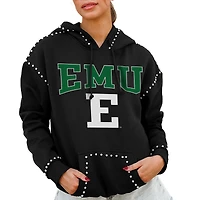 Women's Gameday Couture  Black Eastern Michigan Eagles Studded Pullover Hoodie