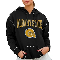 Women's Gameday Couture Black Albany State Golden Rams Studded Pullover Hoodie