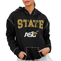 Women's Gameday Couture  Black Alabama State Hornets Studded Pullover Hoodie