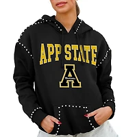 Women's Gameday Couture  Black Appalachian State Mountaineers Studded Pullover Hoodie