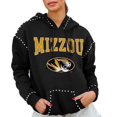 Women's Gameday Couture  Black Missouri Tigers Studded Pullover Hoodie