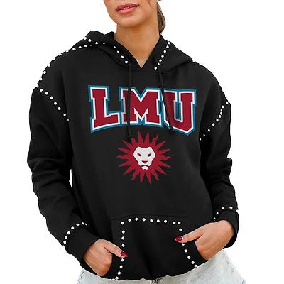 Women's Gameday Couture  Black Loyola Marymount Lions Studded Pullover Hoodie