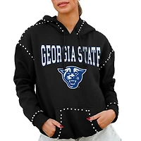 Women's Gameday Couture  Black Georgia State Panthers Studded Pullover Hoodie