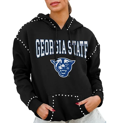 Women's Gameday Couture  Black Georgia State Panthers Studded Pullover Hoodie