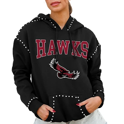 Women's Gameday Couture Black Saint Joseph's Hawks Studded Pullover Hoodie