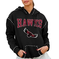 Women's Gameday Couture  Black Saint Joseph's Hawks Studded Pullover Hoodie