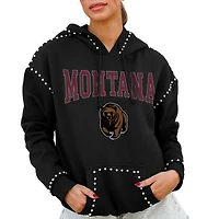 Women's Gameday Couture  Black Montana Grizzlies Studded Pullover Hoodie