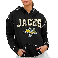 Women's Gameday Couture  Black South Dakota State Jackrabbits Studded Pullover Hoodie