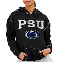 Women's Gameday Couture Black Penn State Nittany Lions Studded Pullover Hoodie