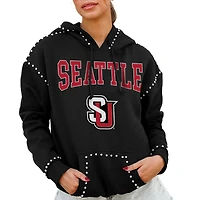 Women's Gameday Couture  Black Seattle Redhawks Studded Pullover Hoodie