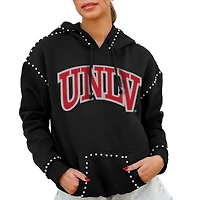 Women's Gameday Couture  Black UNLV Rebels Studded Pullover Hoodie