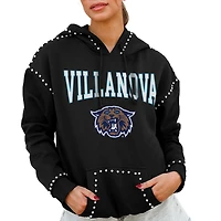 Women's Gameday Couture  Black Villanova Wildcats Studded Pullover Hoodie
