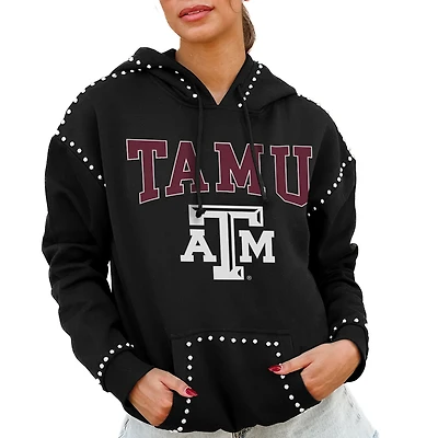 Women's Gameday Couture Black Texas A&M Aggies Studded Pullover Hoodie