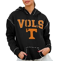Women's Gameday Couture  Black Tennessee Volunteers Studded Pullover Hoodie