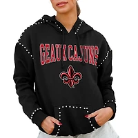 Women's Gameday Couture Black Louisiana Ragin' Cajuns Studded Pullover Hoodie