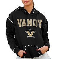 Women's Gameday Couture  Black Vanderbilt Commodores Studded Pullover Hoodie