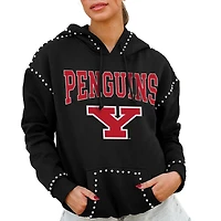 Women's Gameday Couture  Black Youngstown State Penguins Studded Pullover Hoodie