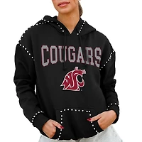 Women's Gameday Couture  Black Washington State Cougars Studded Pullover Hoodie
