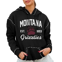 Women's Gameday Couture  Black Montana Grizzlies Studded Pullover Hoodie
