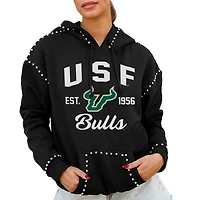 Women's Gameday Couture  Black South Florida Bulls Studded Pullover Hoodie