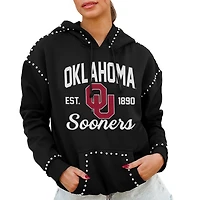 Women's Gameday Couture  Black Oklahoma Sooners Studded Pullover Hoodie