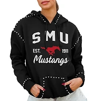 Women's Gameday Couture  Black SMU Mustangs Studded Pullover Hoodie