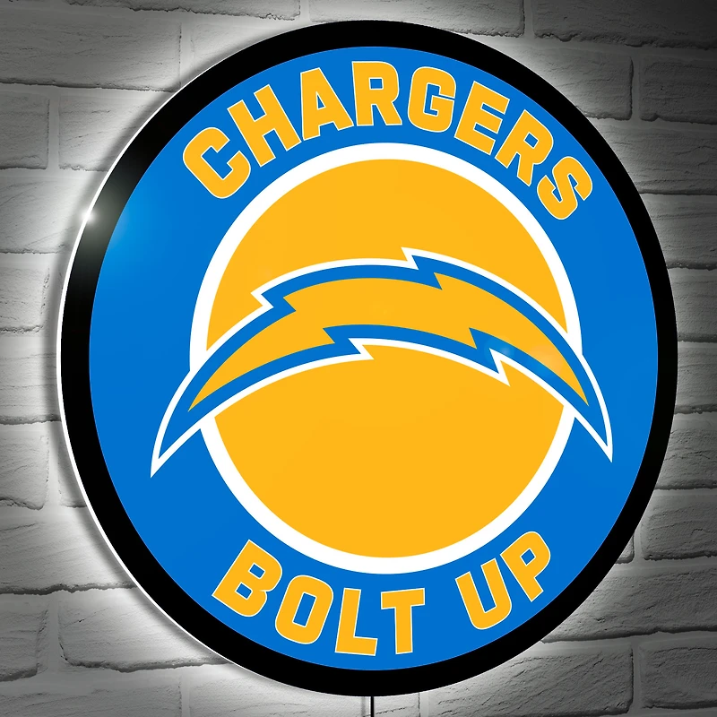 Los Angeles Chargers 23" LED Slogan Round Wall Sign