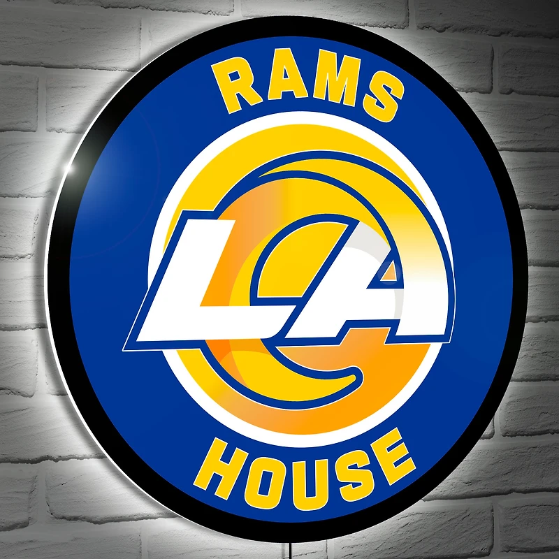 Los Angeles Rams 23" LED Slogan Round Wall Sign