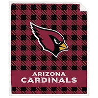 Arizona Cardinals 50" x 60" Buffalo Check Royal Plush Sherpa Blanket
