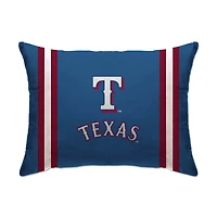 Texas Rangers 20" x 26" Standard Stripe Logo Micro Plush Bed Pillow Cover