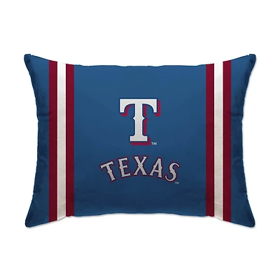 Texas Rangers 20" x 26" Standard Stripe Logo Micro Plush Bed Pillow Cover
