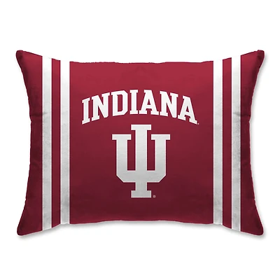 Indiana Hoosiers 20" x 26" Standard Stripe Logo Micro Plush Bed Pillow Cover
