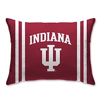 Indiana Hoosiers 20" x 26" Standard Stripe Logo Micro Plush Bed Pillow Cover