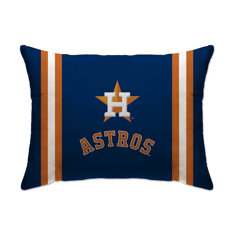 Houston Astros 20" x 26" Standard Stripe Logo Micro Plush Bed Pillow Cover