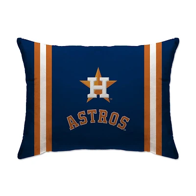 Houston Astros 20" x 26" Standard Stripe Logo Micro Plush Bed Pillow Cover