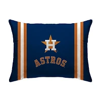 Houston Astros 20" x 26" Standard Stripe Logo Micro Plush Bed Pillow Cover