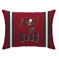 Tampa Bay Buccaneers 20" x 26" Standard Stripe Logo Micro Plush Bed Pillow Cover